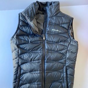 Eddie Bauer Goose Down Vest Size XS Black